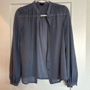 Blue Sparkle Sheer Club Monaco Blouse